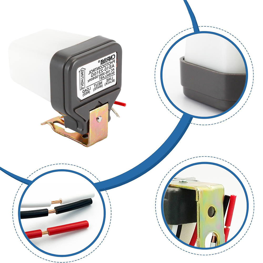 CNRIYA Auto Photocell Light Sensor Switch Electronic Photocontrol for for Street Light Day Night Switch