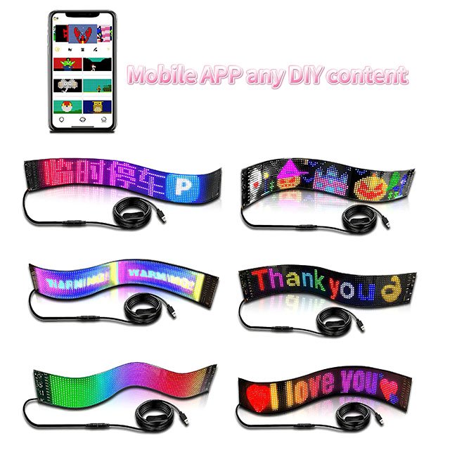 New Smart Luminous LED Car Sticker Vehicle Rear Window Flexible Light Emitting Diode Film Display
