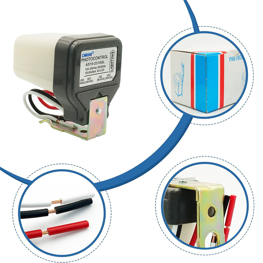 CNRIYA Hot Sell Plastic Sensor Housing Plastic Sensor Box for Day- Night Light Automatic Switch Control Board