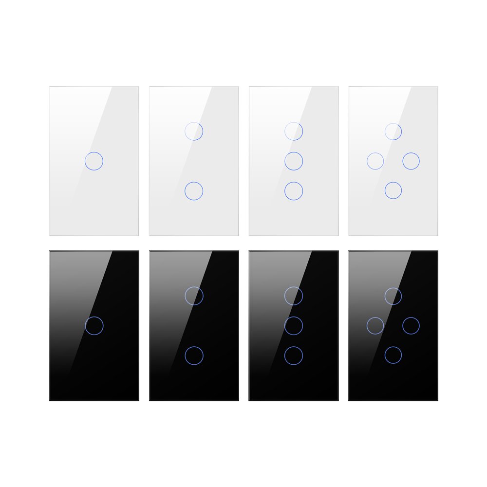 New Design Tuya Wifi Touch Panel Remote Smart Home Light Switch Voice Control Alexa Google