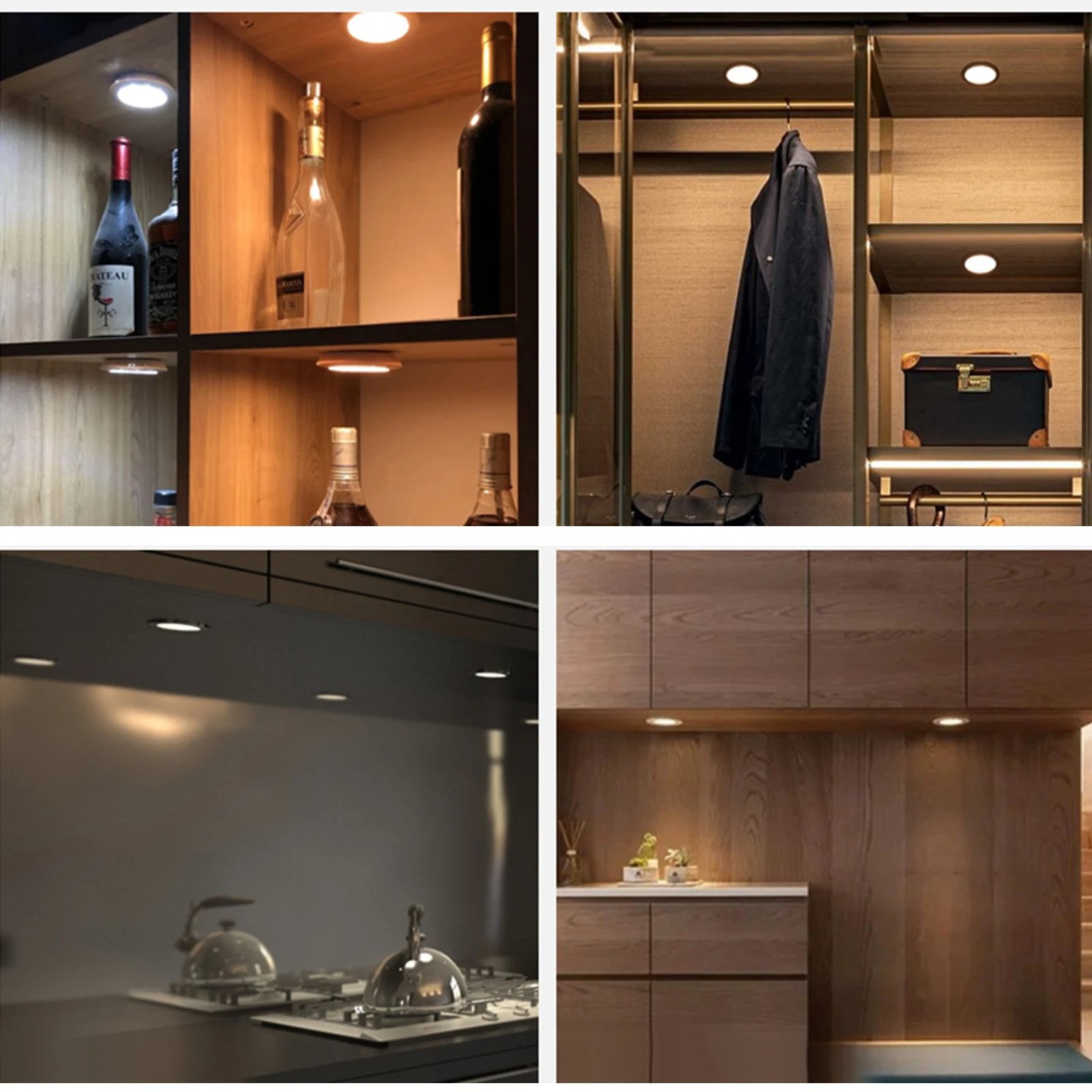 DC12V 5W LED Under Cabinet Lights With PIR Body Sensor Switch 3000K 4000K 6000K Hand Sweep Ceiling Night Lamp 2M Connector Cable
