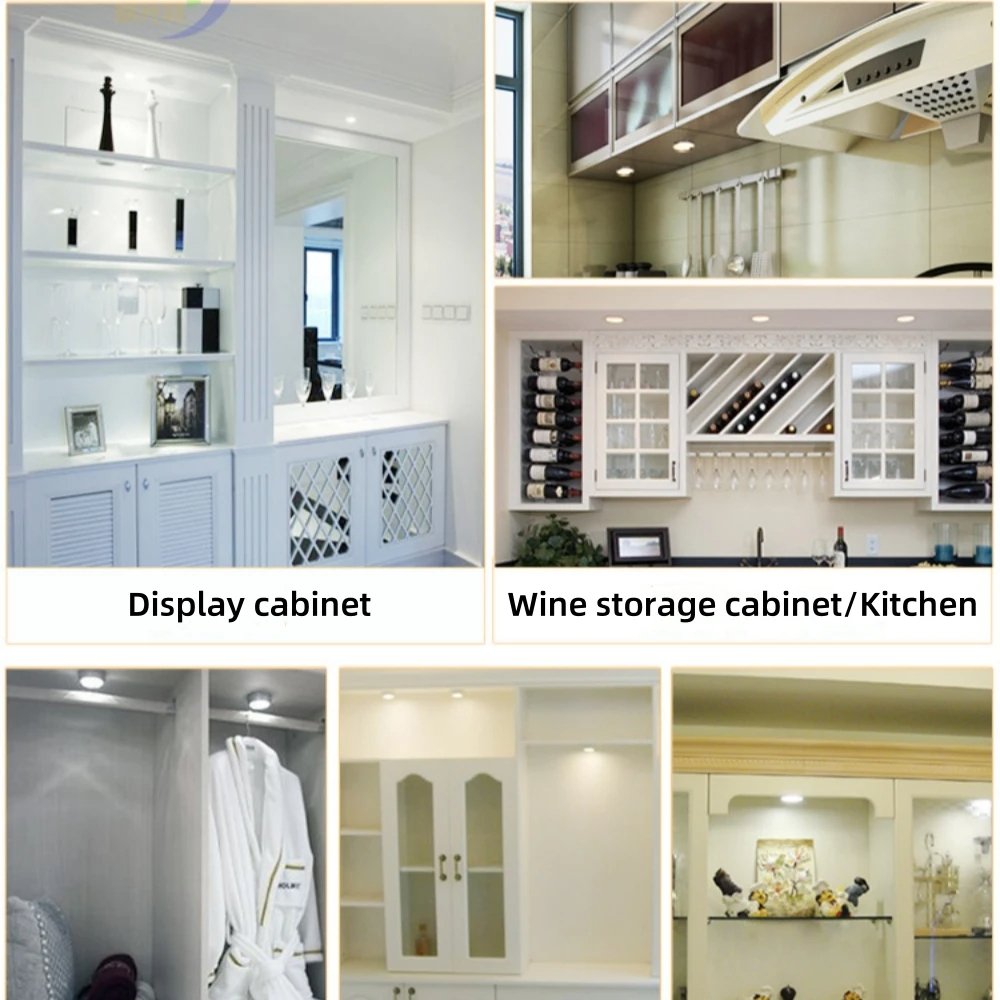 DC12V 5W LED Under Cabinet Lights With PIR Body Sensor Switch 3000K 4000K 6000K Hand Sweep Ceiling Night Lamp 2M Connector Cable