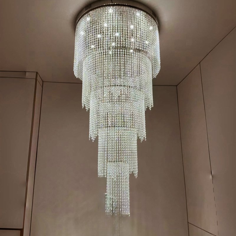 Modern Luxury Decor K9 Crystal Ceiling Light Fixture Hallway Aisle Brass Pendant Lamp Chandelier