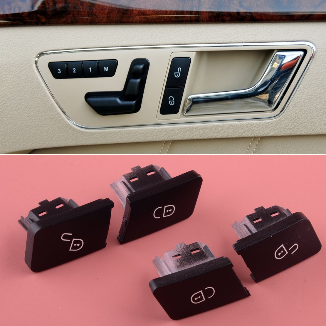 Car Front Door Lock Switch Button Replacement for Benz W204 W212 W117 W166 W176 W231 2007 2008 2009-2019 2049058502 2048706310