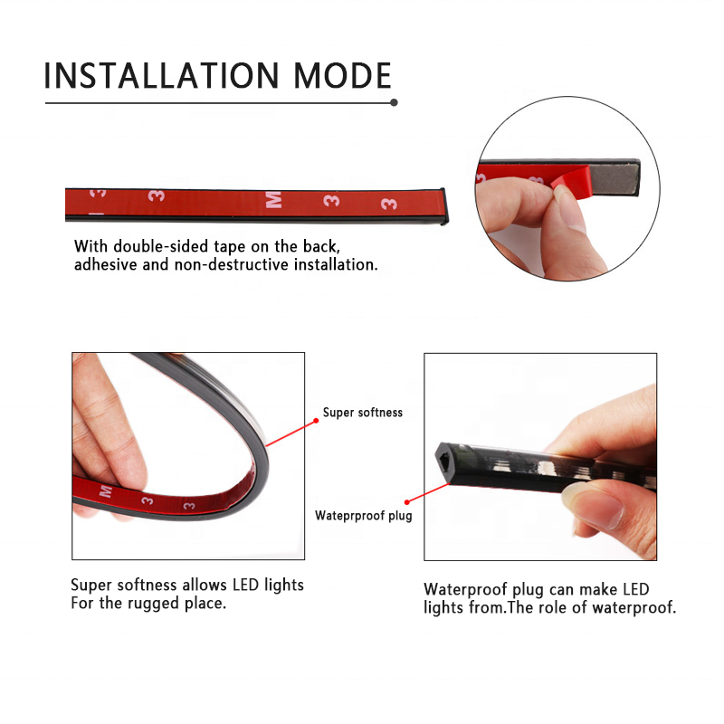 LED Car Lights 5V USB 4pcs 48 LED Remote and APP Controller Lighting Kits, Sync to Music Car Interior Ambient Lights,