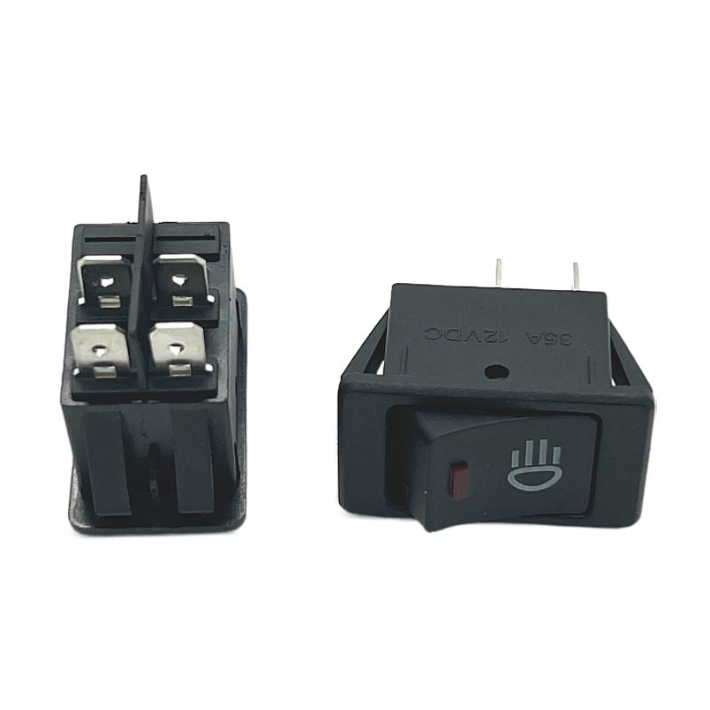 Waterproof Latching Rocker Toggle ,red Yellow Green Blue 4Pin 2Position, 12V 35A Car Auto Fog Light Rocker Toggle Switch LED
