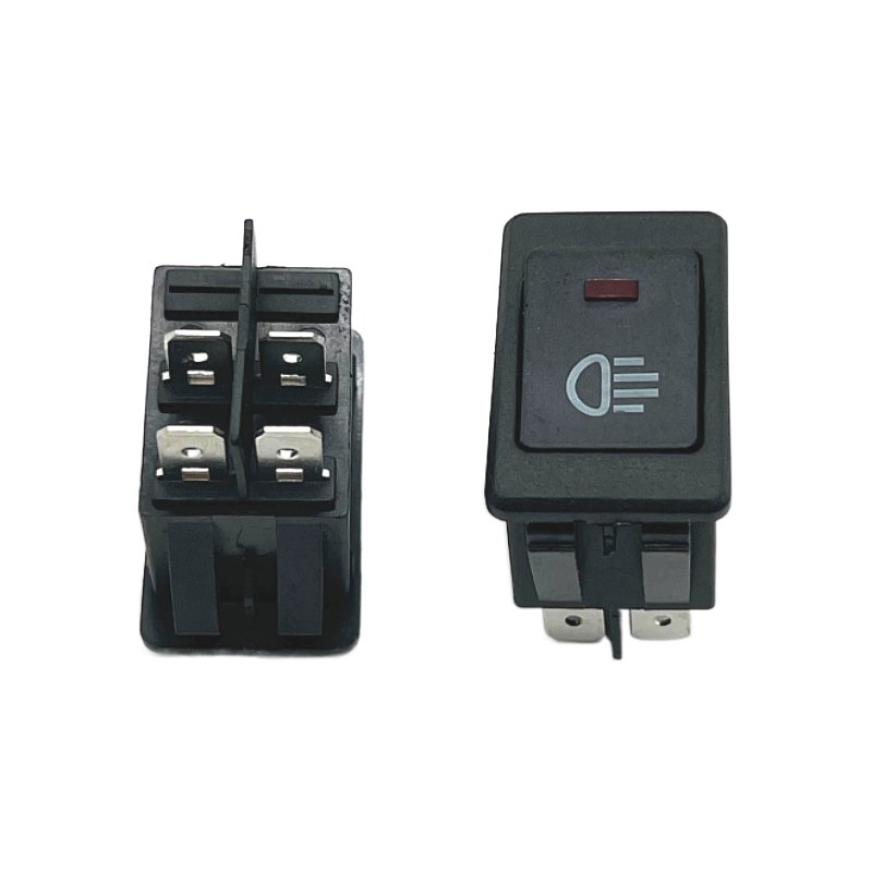 Waterproof Latching Rocker Toggle ,red Yellow Green Blue 4Pin 2Position, 12V 35A Car Auto Fog Light Rocker Toggle Switch LED