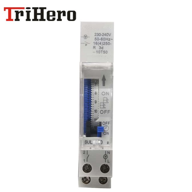 SUL180a 15 Minutes Mechanical Timer 24 Hours Programmable Din Rail Timer Time Switch Relay