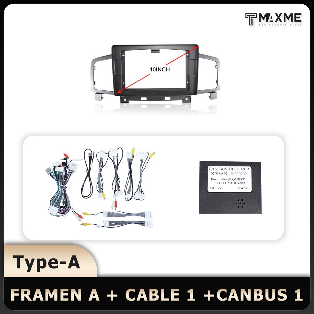 Car Android Screen Frame for Nissan Quest/Elgrand E52 10 Inch 2011-2015 Factory Wholesale Auto Stereo Frame Car Panel