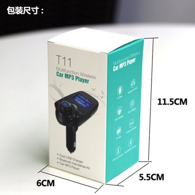 Wireless BT Car Kit Hands Free FM Transmitter LCD MP3 Player A2DP Dual USB Charger Car Accessories
