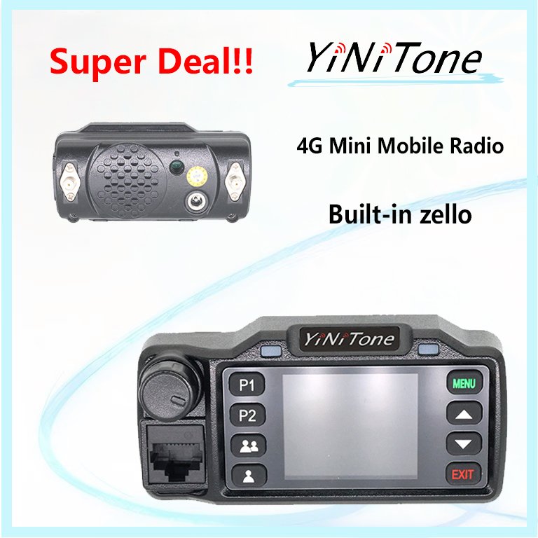 Zello Mini Mobile M-01 Radio 2G/3G/4G LTE Android 5000KM Transceiver Supports GPS Positioning Vehicle Multimedia Radio Kit