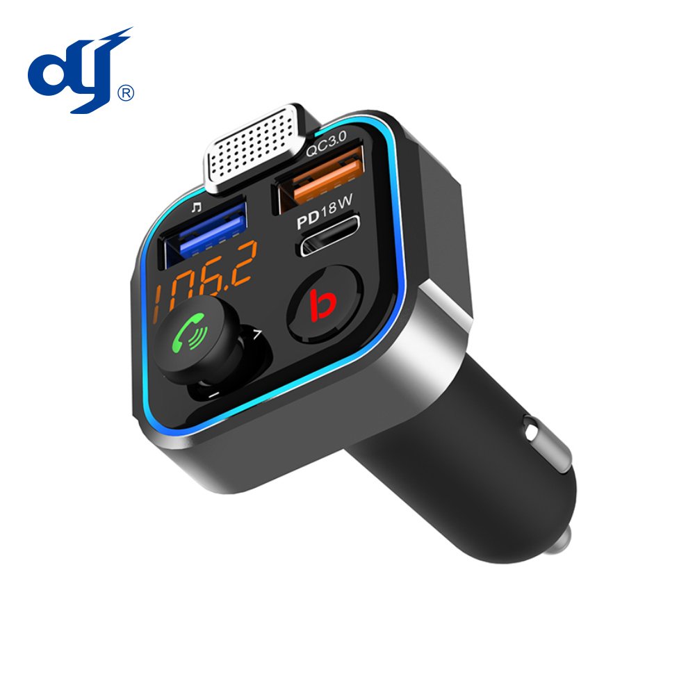 New Arrival QC3.0 Quick Charge Car FM Transmitter Bluetooths 5.0 Handsfree Car Kit