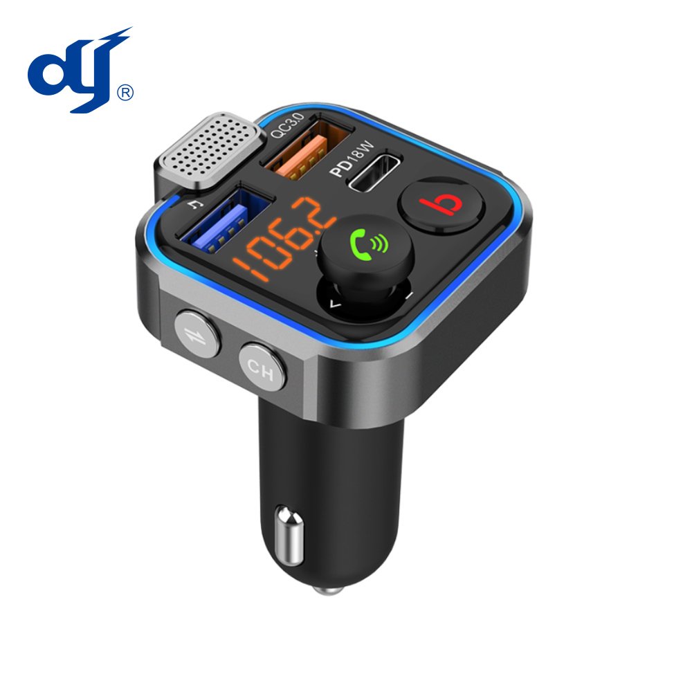 New Arrival QC3.0 Quick Charge Car FM Transmitter Bluetooths 5.0 Handsfree Car Kit