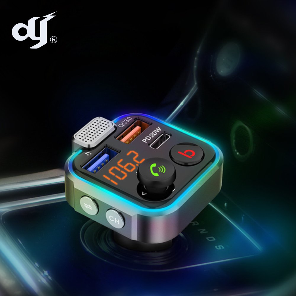 New Arrival QC3.0 Quick Charge Car FM Transmitter Bluetooths 5.0 Handsfree Car Kit
