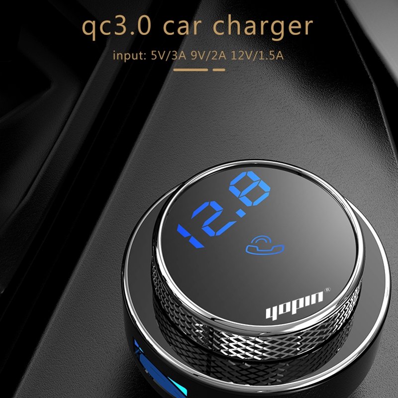 2023 Top Selling Fast USB Car Charger with MP3 Player Bluetooth 5.0 Car Kit FM Transmitter 18W Power Output 5V/2.4A