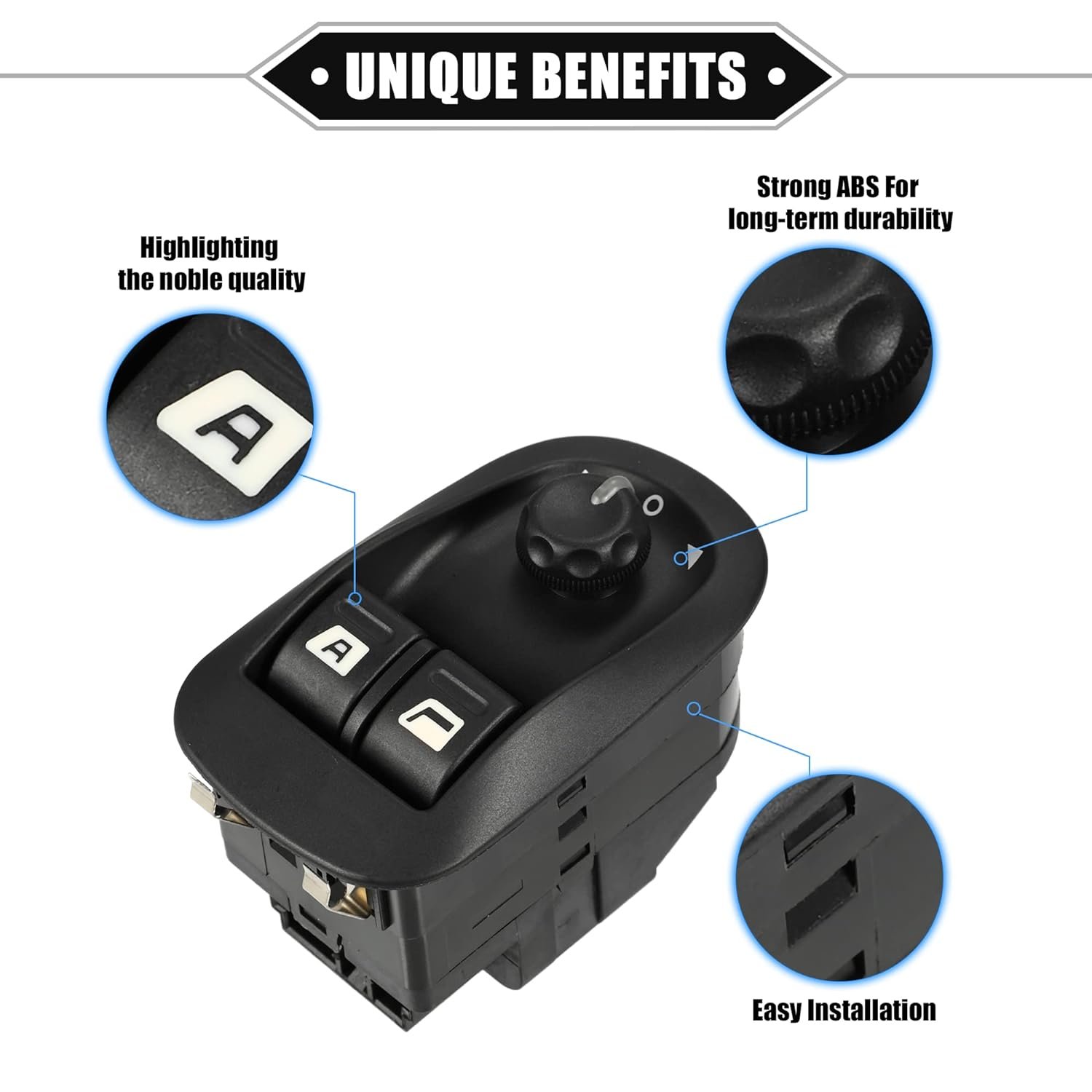Wholesale Aftermarket Car Electric Power Window Switch Mirror Button Control OE# 6554WA for Peugeot 206