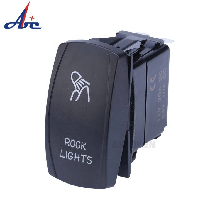 12V 24V Auto Boat Carling Customized Symbol Dpdt Marine Led Waterproof Rocker Switch