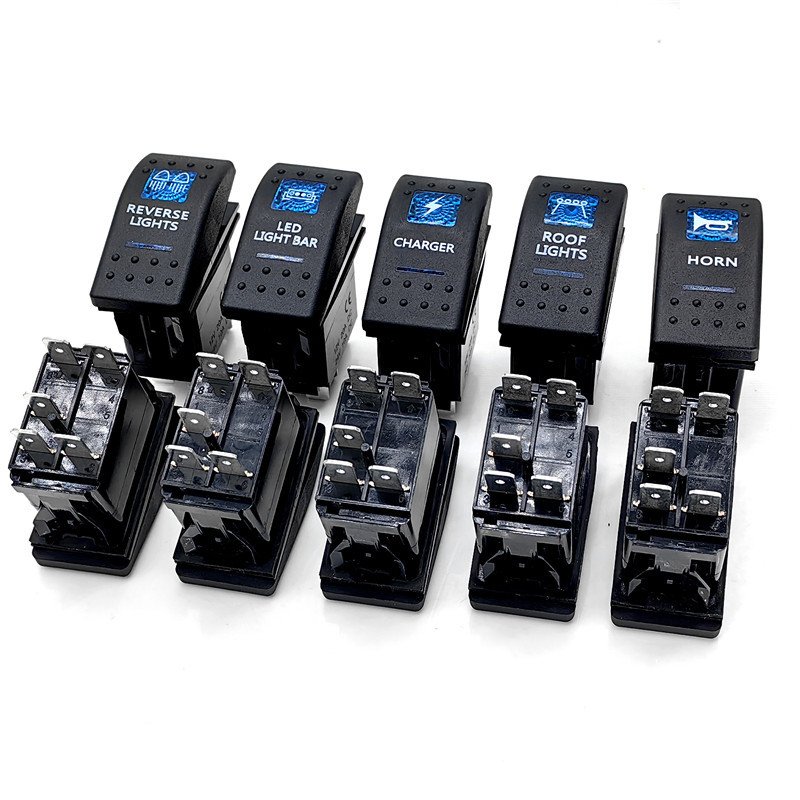 24V Backlit LED ILLUMINATED Rocker ON-OFF Switch 20A 12V Car Boat Marine Auto Switches Carling Switch