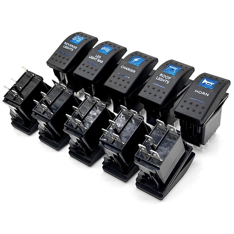 24V Backlit LED ILLUMINATED Rocker ON-OFF Switch 20A 12V Car Boat Marine Auto Switches Carling Switch