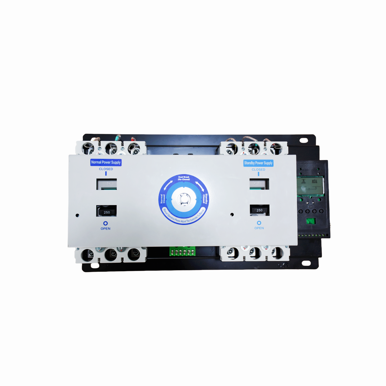 123 YUYE 3 Phase 4 Pole All-in-one 63A 100 Amp Manual or Automatic Power Transfer Switch With Enclosure