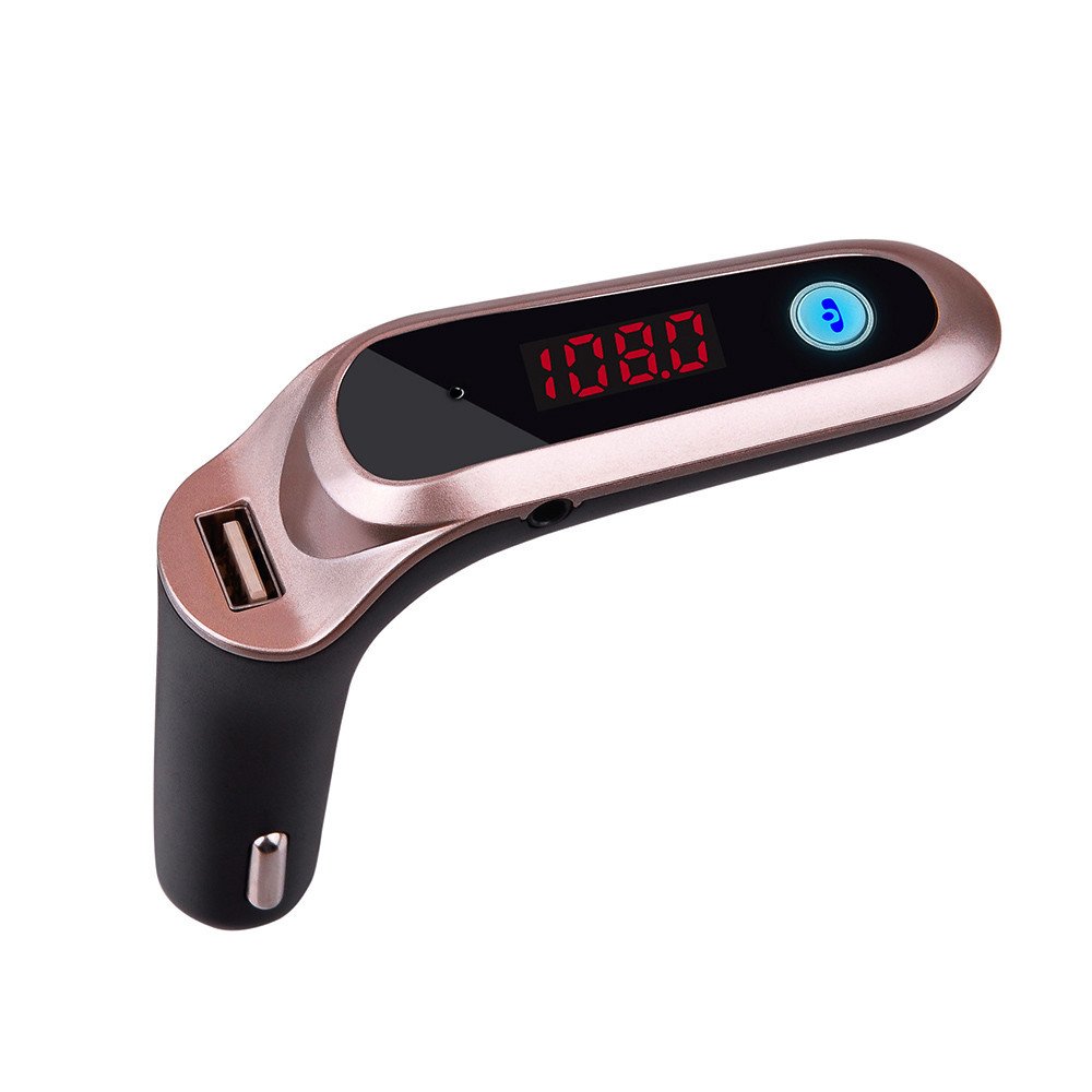 Handsfree Wireless BT Car FM Transmitter Quick Charger AUX Modulator MP3 Player Kit for Car SD USB S7 Car Charger