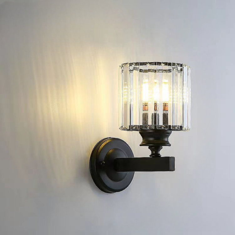 Modern Decoration Interior Wall Lamp Indoor Lampen Wall Sconce Golden Crystal Led Wall Light for Hotel Home Bedroom
