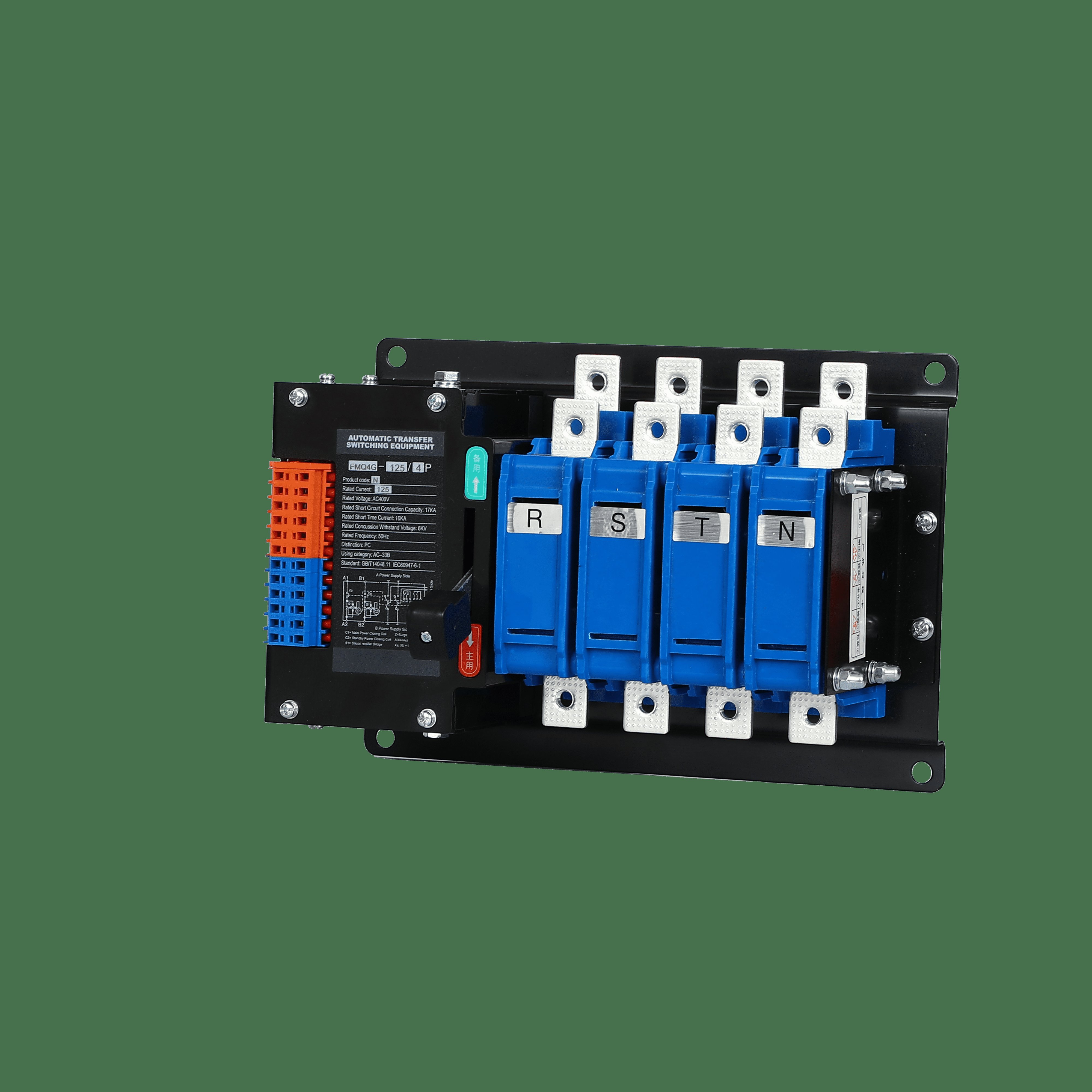 Latest New Model ATS FMQ4G-125A/4P-N 380V 2P/3P/4P Automatic Electrical Changeover Dual Power Switch Change Over Switch