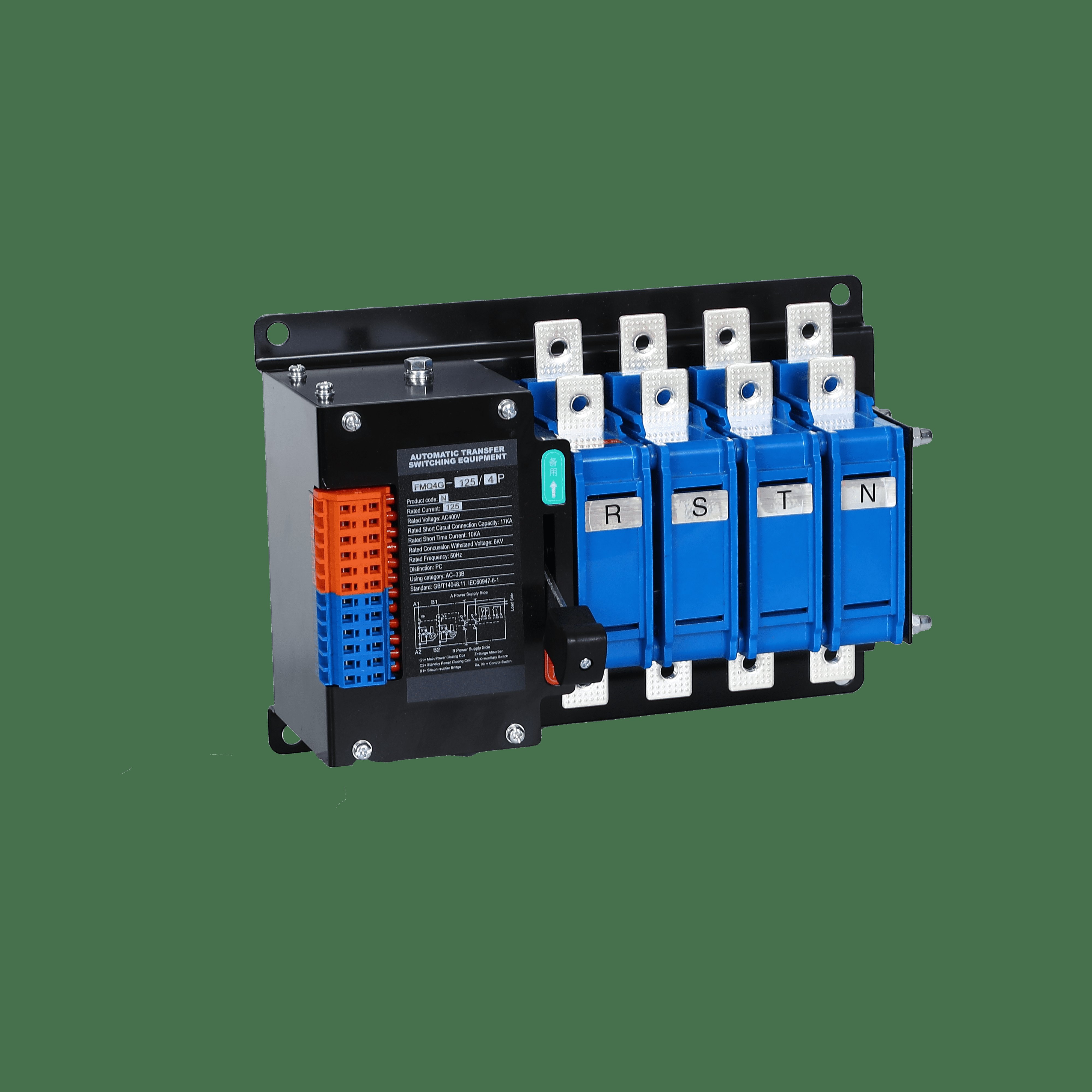 Latest New Model ATS FMQ4G-125A/4P-N 380V 2P/3P/4P Automatic Electrical Changeover Dual Power Switch Change Over Switch