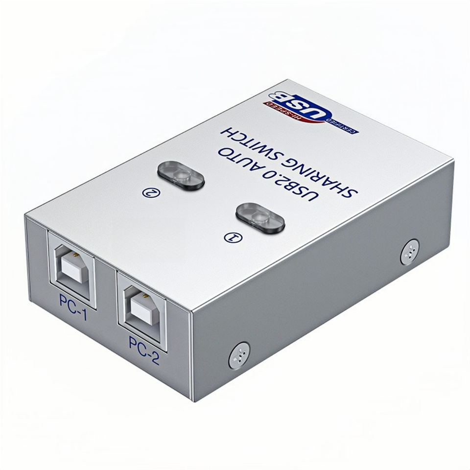 Printer 2 Ports USB Auto Switch USB 2.0 Sharing Splitter Converter for 4 2 PC Share USB Peripherals Printer USB2.0 HUB Box