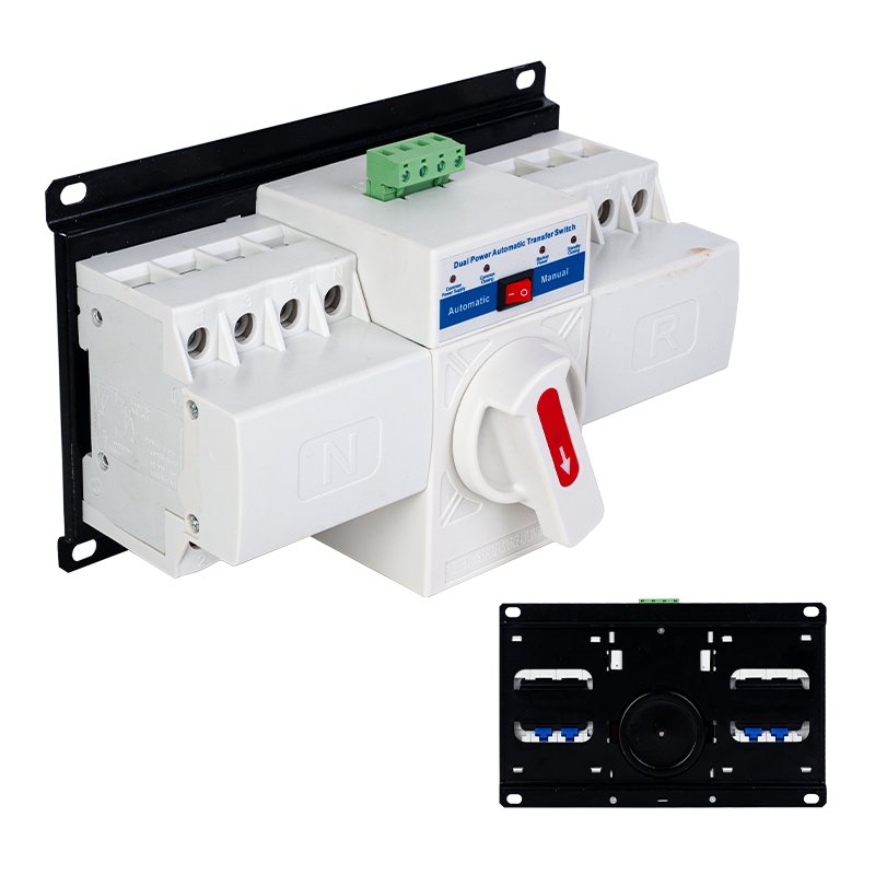 Automatic and Manual Solar Volt Control 4p Cb Class Ac Ats Mini Dual Power Transfer Switch