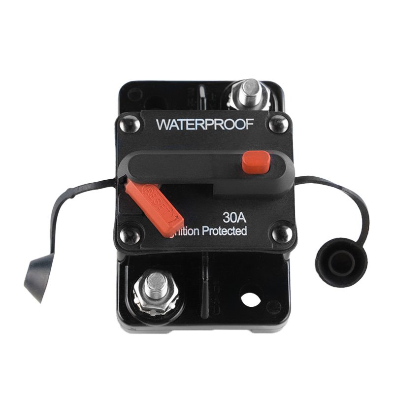 25-200A Car Auto Audio Marine RV Boat Motor DC Battery Overload Protector Fuse Holder Circuit Breaker Switch With Manual Reset