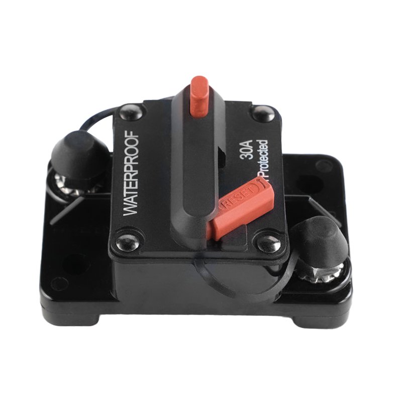 25-200A Car Auto Audio Marine RV Boat Motor DC Battery Overload Protector Fuse Holder Circuit Breaker Switch With Manual Reset