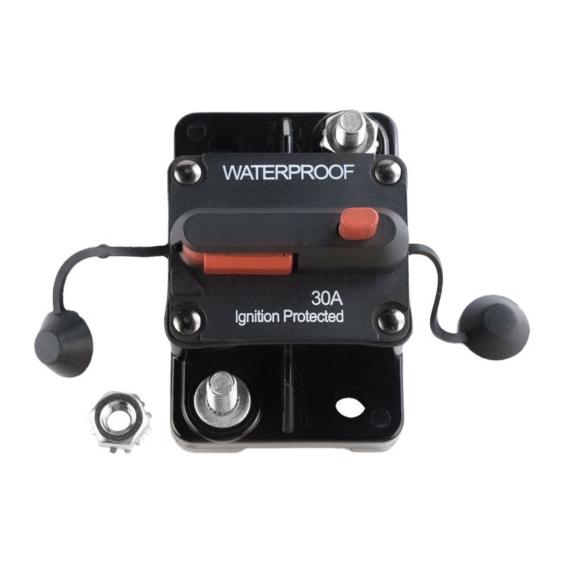 25-200A Car Auto Audio Marine RV Boat Motor DC Battery Overload Protector Fuse Holder Circuit Breaker Switch With Manual Reset