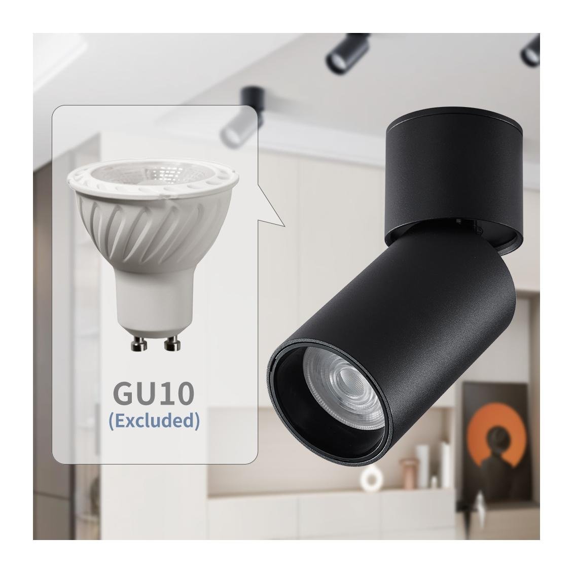Wholesale GU10 MR16 LED Adjustable Changeable Surface Mounted Round Light Fixture Housing Spotlight Ceiling Downlight