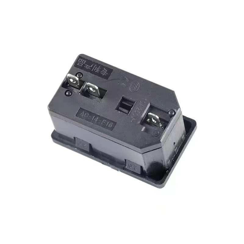 IEC Electrical Switch Connector Female Plug AC Power Inlet Medical Industrial Socket with Double Fuse for Auto Parts