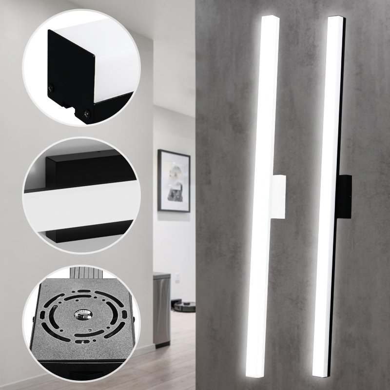 Modern Wall Mount Vanity Light Top Selling Aluminum Mirror Headlight Fixture Auto Color Rendering Washroom Decoration Lighting
