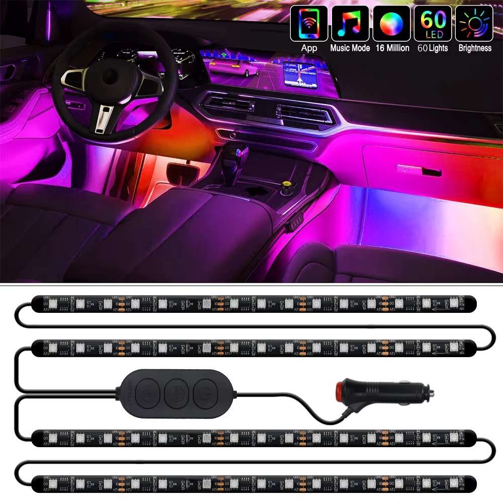 Good Quality Luxury VIP Interior Lights Symphony Atmosphere Car Ambient Light LED Digital Color Light for Car