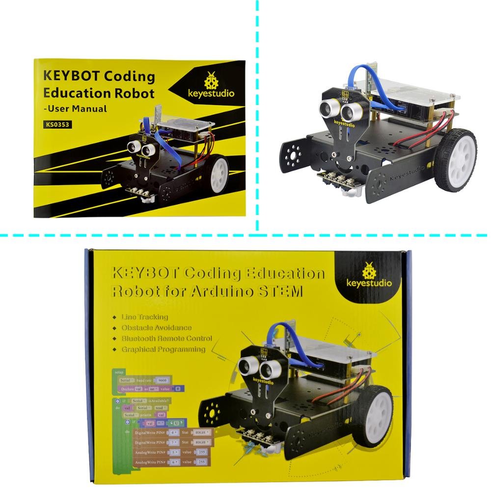 Remote Bluetooth-Compatible Control Robotics Car Educational Stem Toys Electronic Kit Diy for Arduino Robot Kits