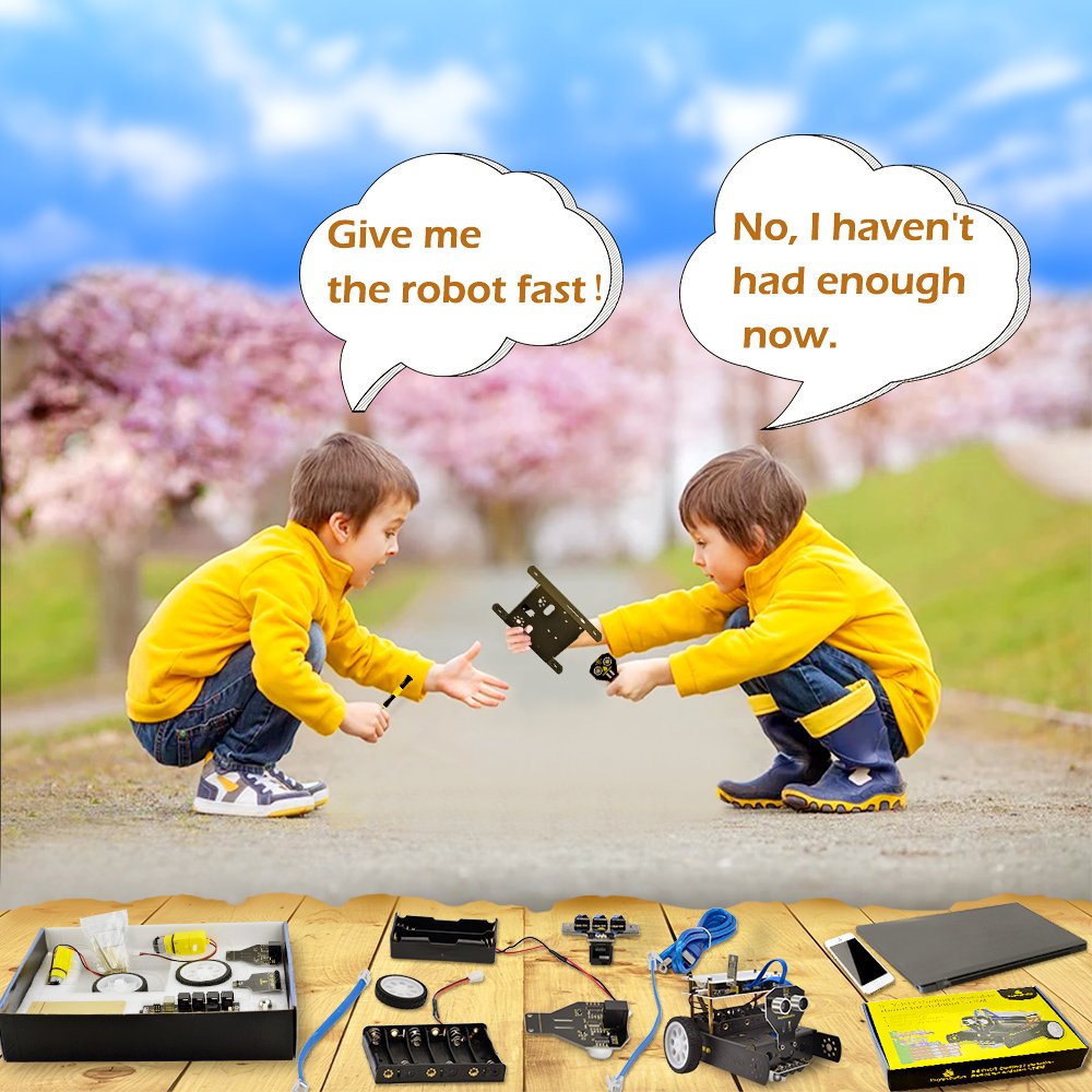 Remote Bluetooth-Compatible Control Robotics Car Educational Stem Toys Electronic Kit Diy for Arduino Robot Kits