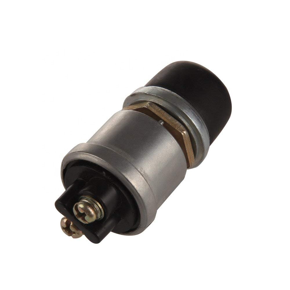 12V 10A Horn Push Button Ignition Starter Switch With Weatherproof Rubber Cover 2 Terminals for Car Boat Track JK260