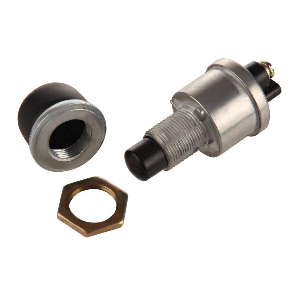 12V 10A Horn Push Button Ignition Starter Switch With Weatherproof Rubber Cover 2 Terminals for Car Boat Track JK260