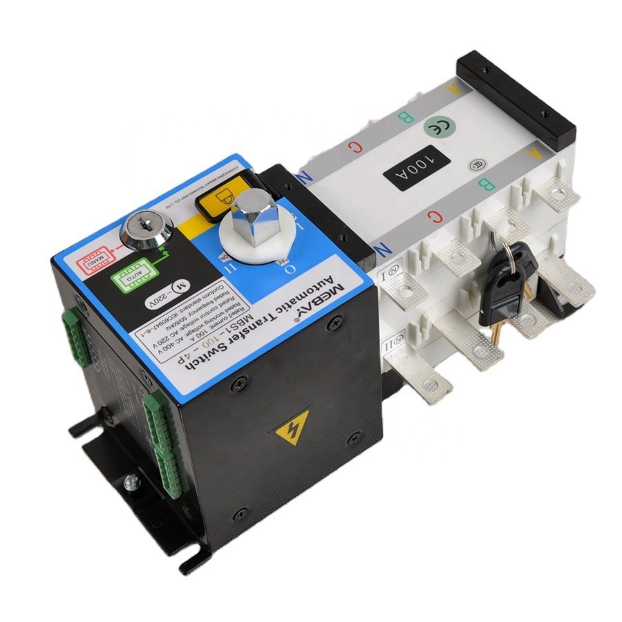 Mebay ATS 100A 250A 400A 630A 1600A Automatic Changeover Switch Generator ATS Switch 4P PC