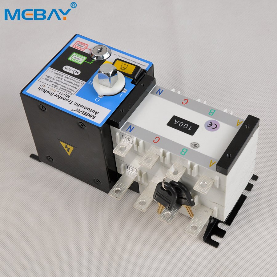 Mebay ATS 100A 250A 400A 630A 1600A Automatic Changeover Switch Generator ATS Switch 4P PC