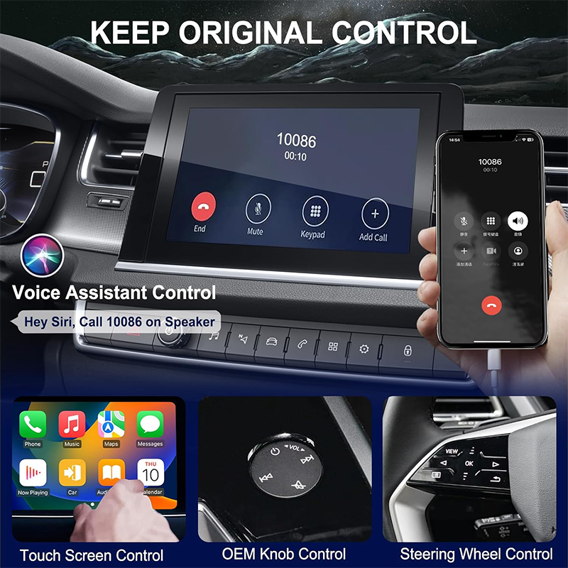 Android 13.0 Mini AI Smart TV Box Wireless Android Auto CarPlay with YouTube Google Netflix Support Bluetooth Car Kit