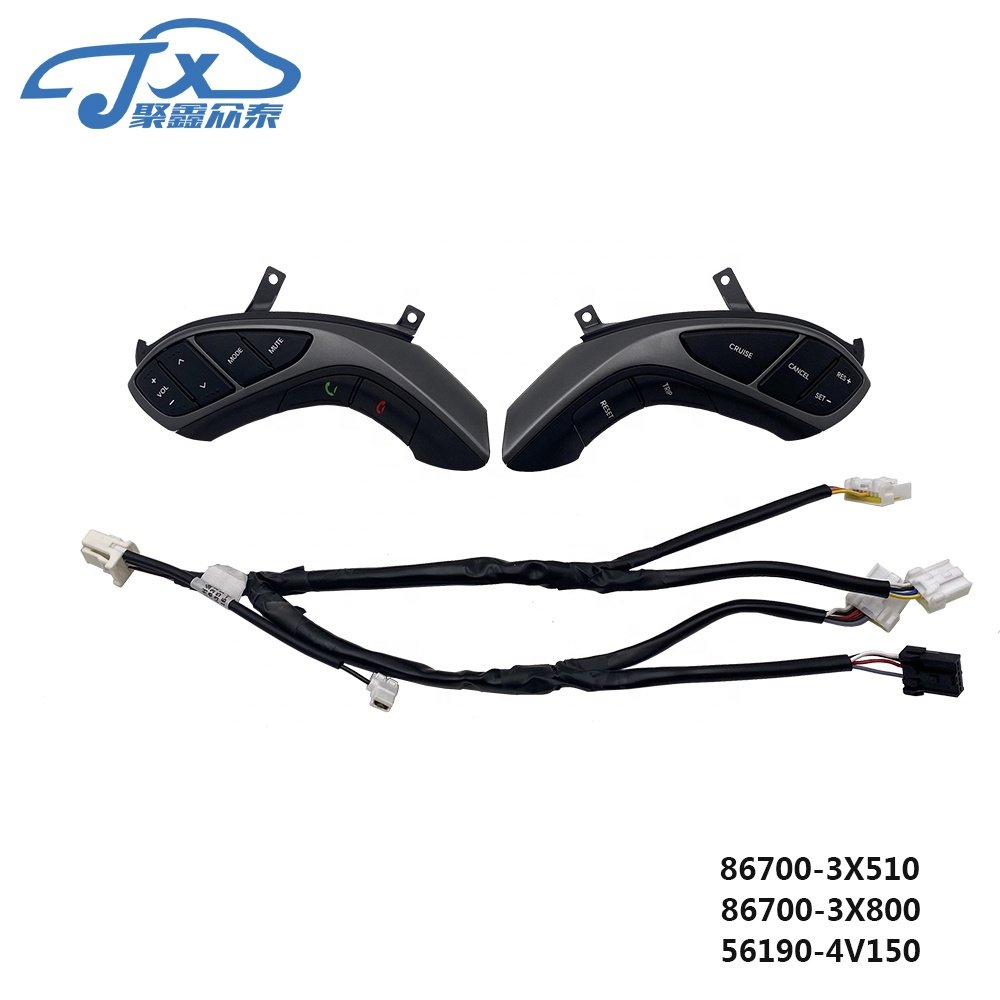 Steering Remote Cruise Control Switch L&R with Wiring Harness for Hyundai Elantra MD OEM 96700-3X510 96700-3X800 56190-4V150