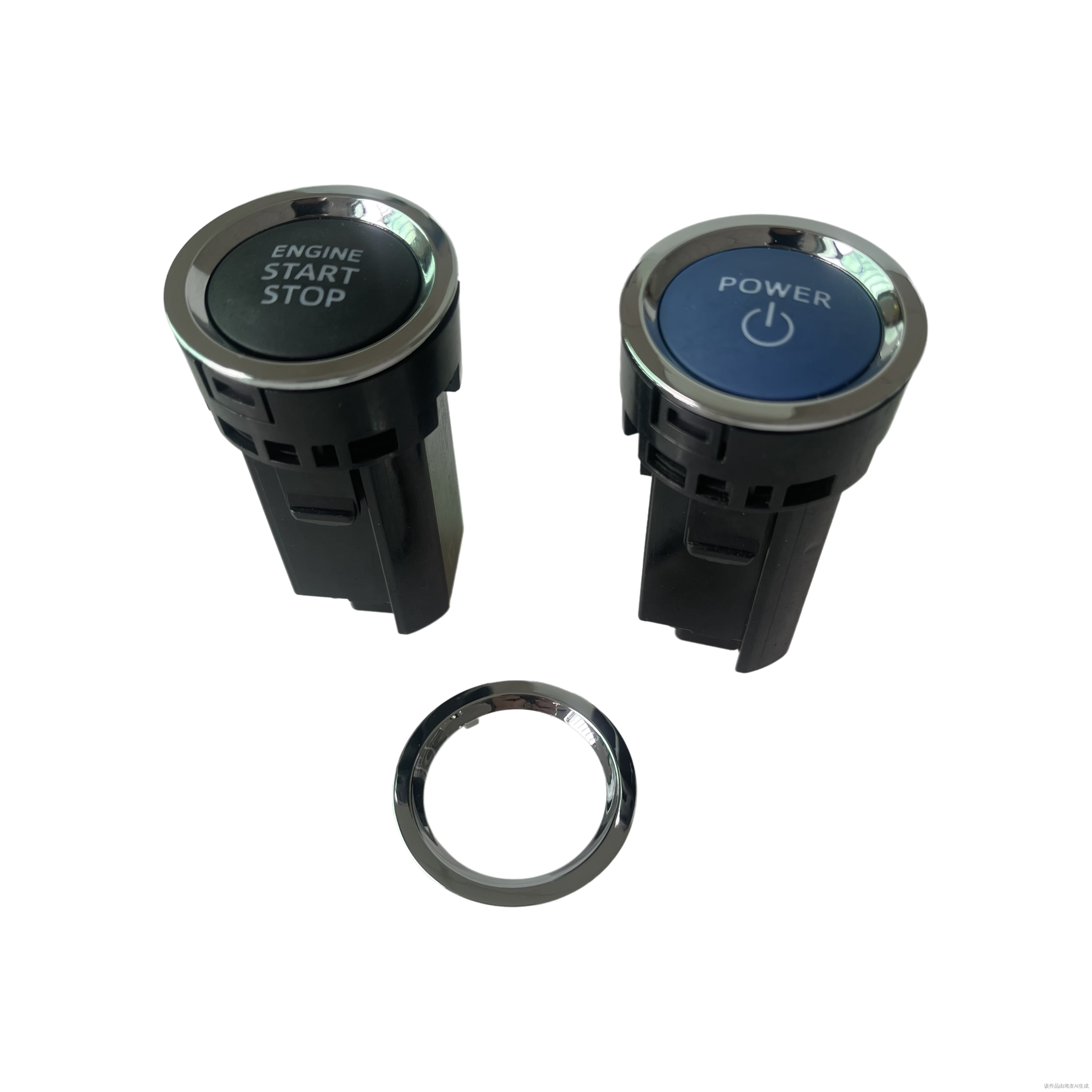 TO YOTA 89611 MIRAI ENGINE IGNITION START STOP SWITCH BUTTON 2012-2020 Electroplating Chrome Plated Ring Frame