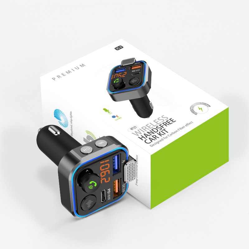 Bluetooth 5.3 QC3.0 Fast Charger Car MP3 Player Bluetooth Car Kit FM Transmitter