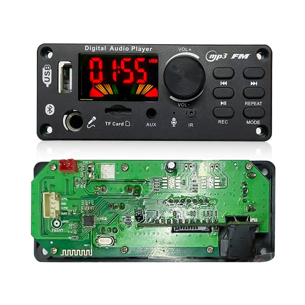 Bluetooth MP3 Kit Decoder Board Karaoke Microphone FM Radio USB TF MP3 Music Car Player