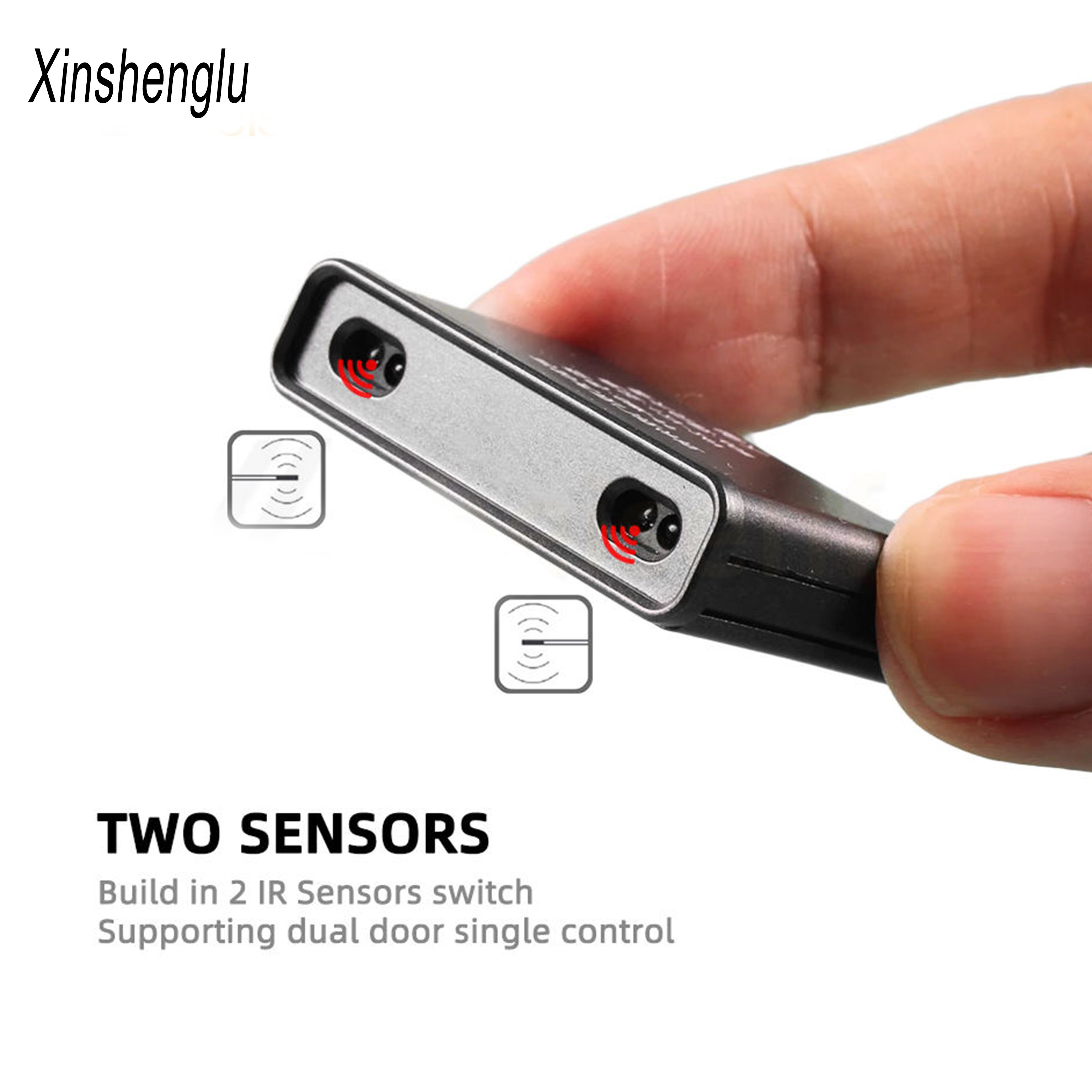 DC 12V 24V Double Door Sensor Switch Central Controller 2-Pin Port Connection Integrated Aluminum Housing Dual Barrier Sensing