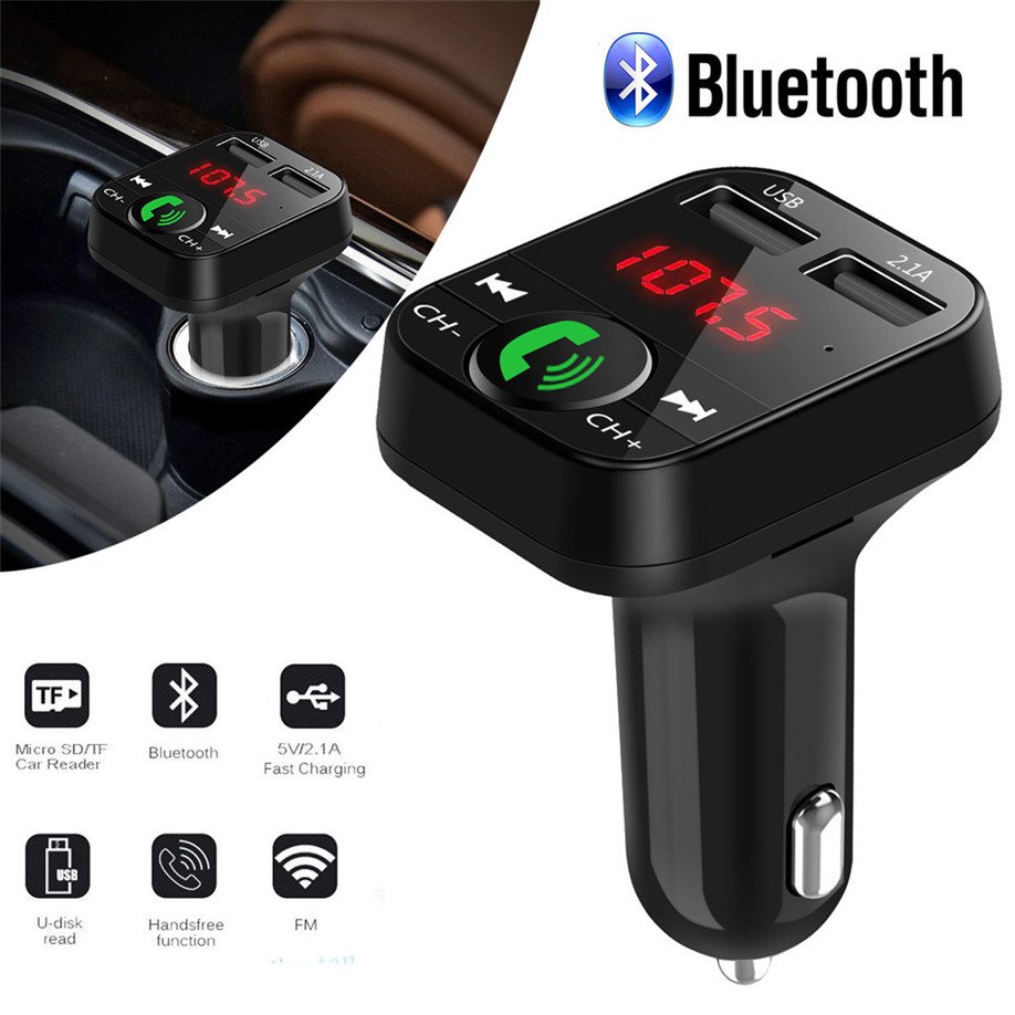 Car Handsfree Wireless Bluetooth Kit FM Transmitter LCD Car MP3 Player USB Charger FM Modulator Car Accessories